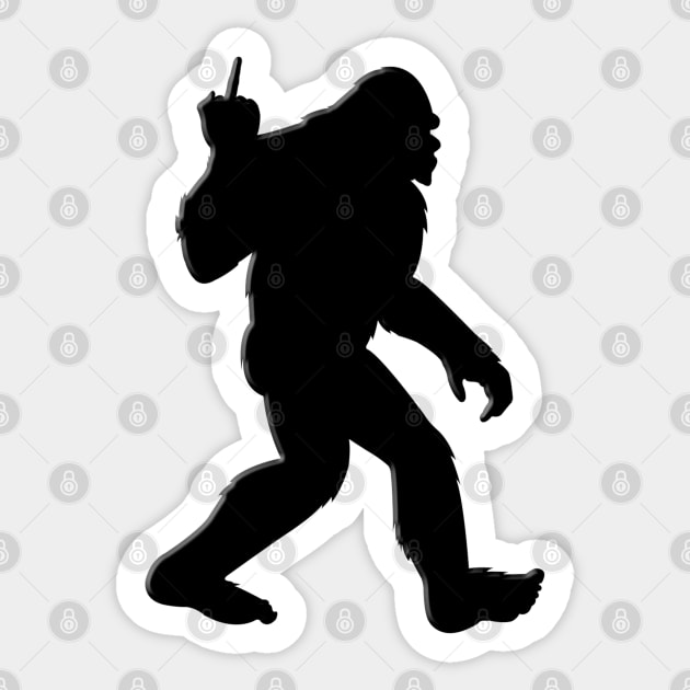 Bigfoot Middle Finger Sticker by  The best hard hat stickers 